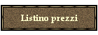 Listino prezzi
